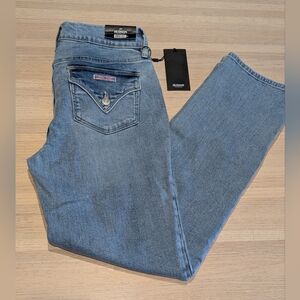 Hudson Mid Rise Straight Icy Blue Denim Jeans Women's 4/27 BRAND NEW w/ TAG